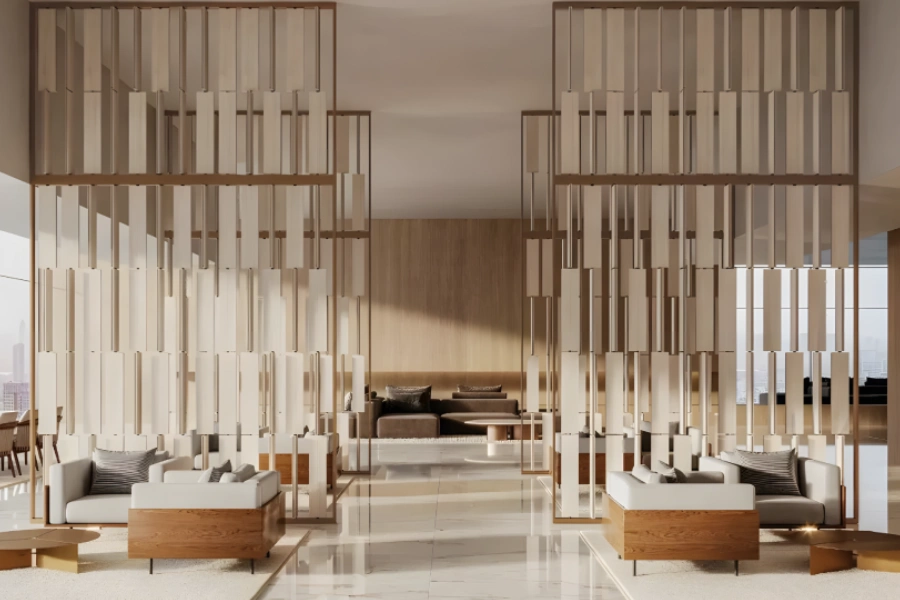 Tarimatec 18 interior casa moderna com perfis verticais tarimatec askin axel 1