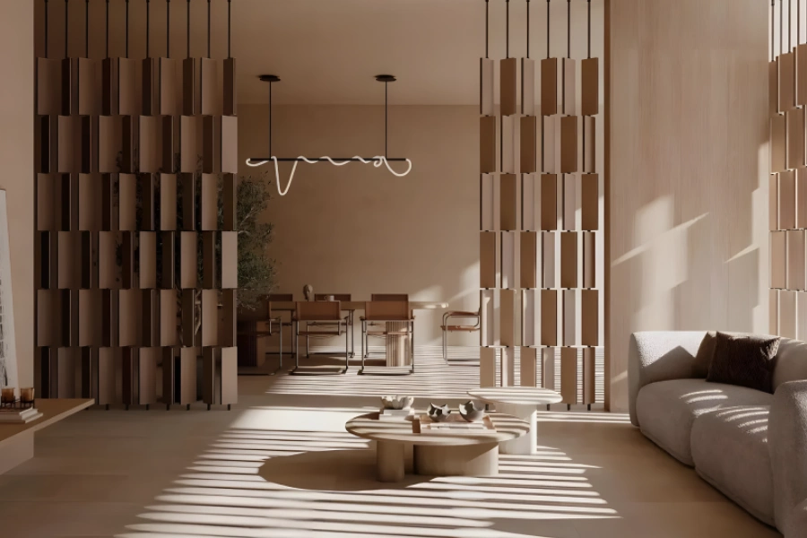 Tarimatec 17 interior casa moderna com perfis verticais tarimatec askin