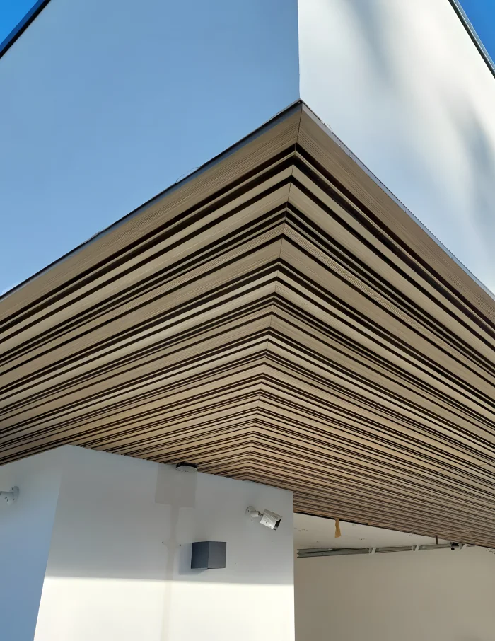 projeto mideia RG com revestimento tarimatec telhado revestido da garagem